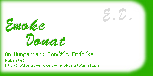 emoke donat business card